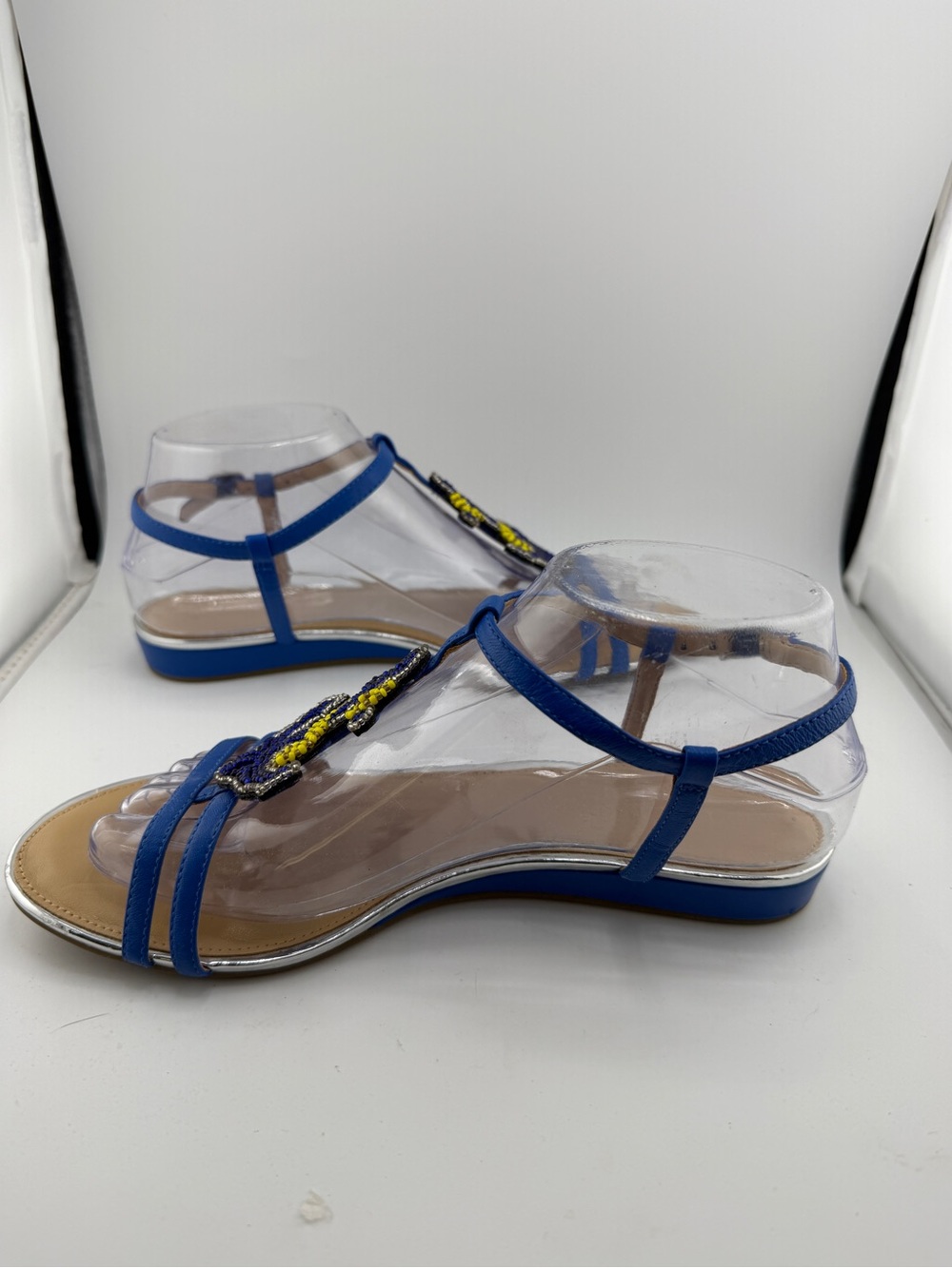 Talbots Anchor Beaded T-Strap Sandals 7.5 - Picture 6 of 9